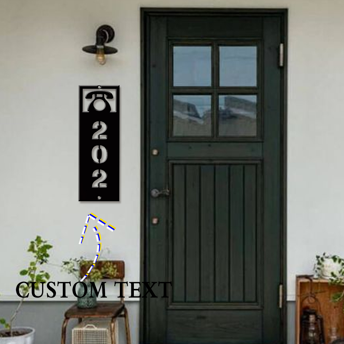 Farming A - 1Pc Custom modern Metal Street Address